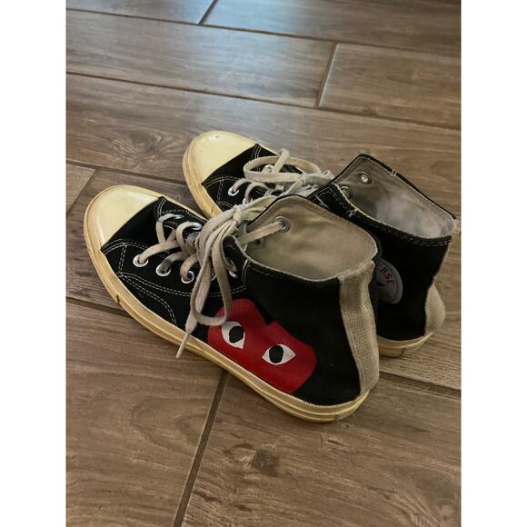 Converse Chuck Taylor All Star 70 High x Comme des Garcons Play Black size 6.5 - Picture 1 of 6